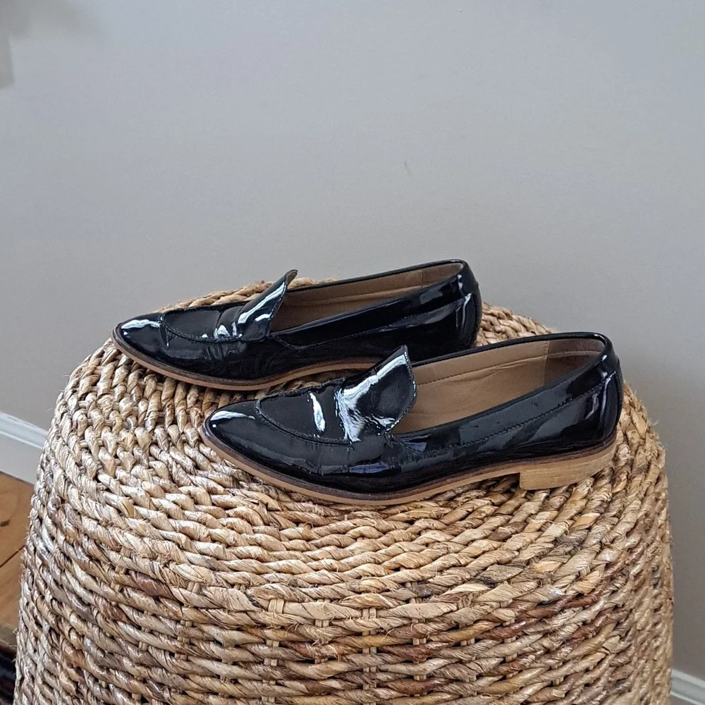 Everlane Womens The Modern Loafer Black Patent Leather Size 6.5‎ - Picture 2 of 10